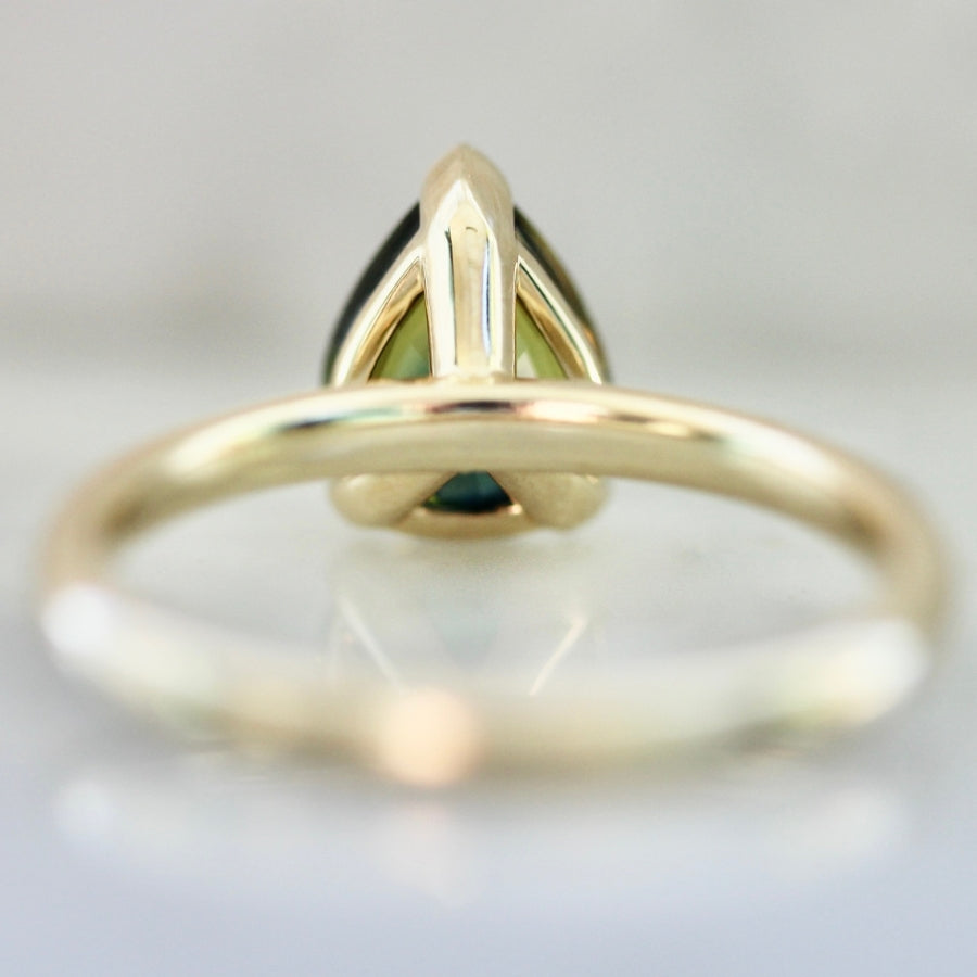High Road Green Pear Cut Sapphire Ring