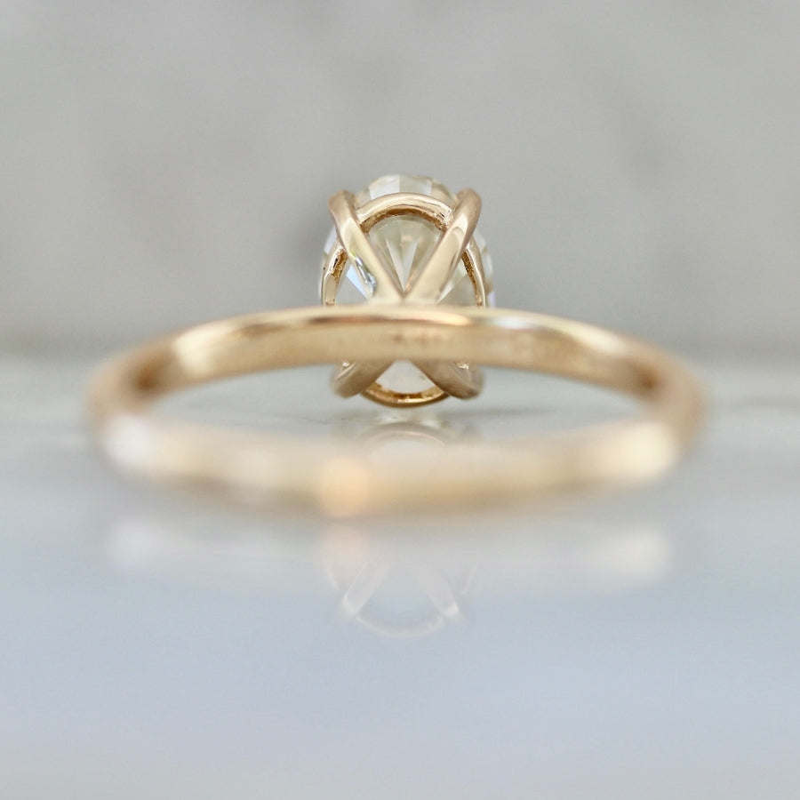 High Roller Champagne Oval Cut Diamond Ring