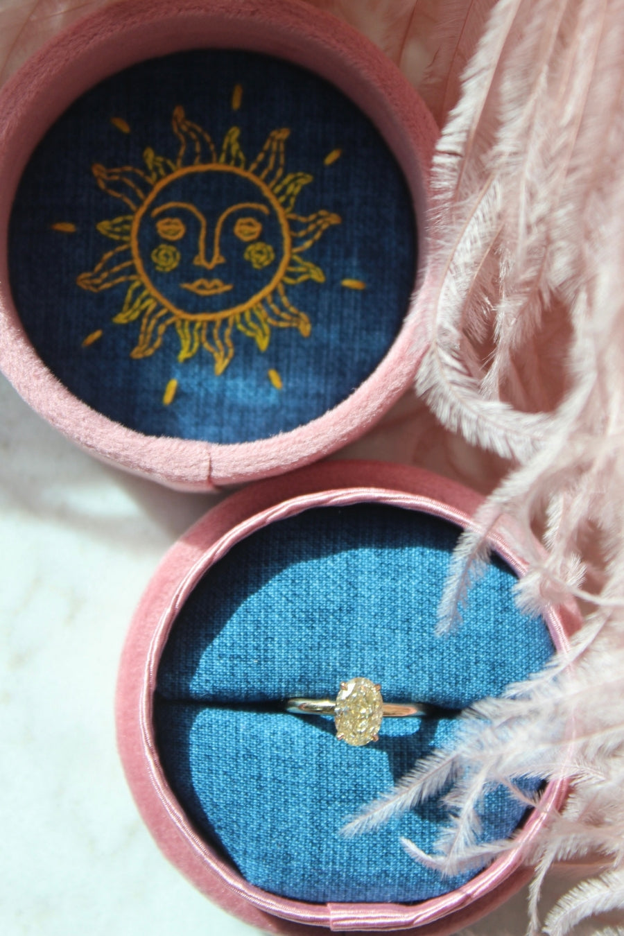 High Roller Champagne Oval Cut Diamond Ring