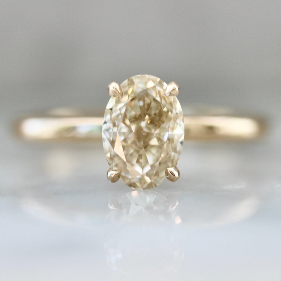 
            High Roller Champagne Oval Cut Diamond Ring