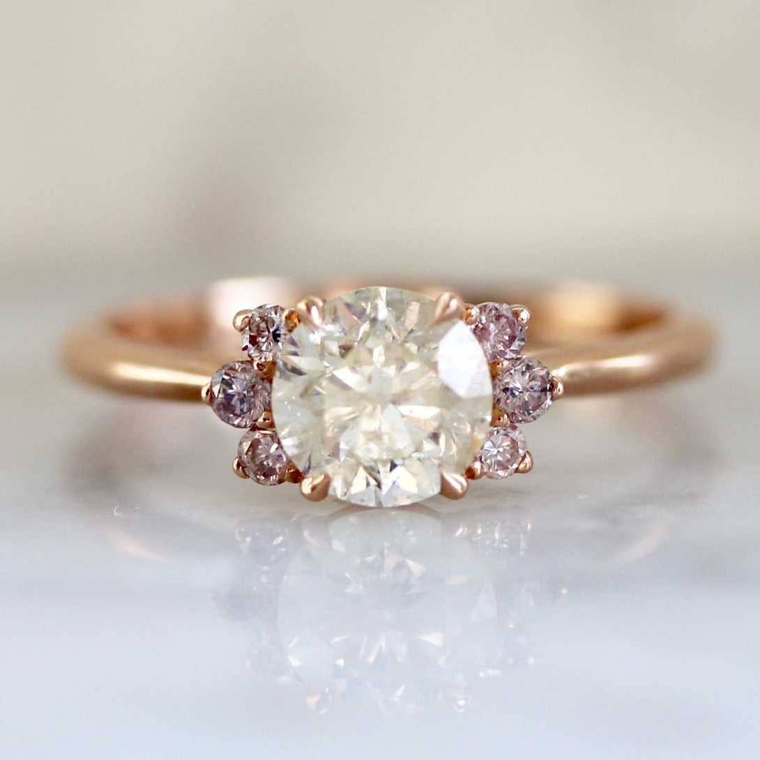 1218 Gem Breakfast Pink Diamond Mirella Ring in 18k Rose Gold