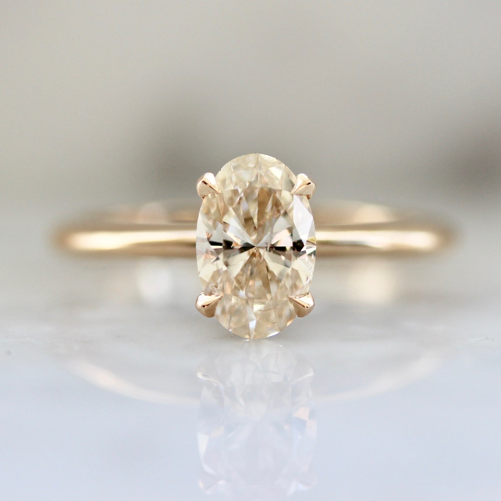 Champagne Diamond In Peach Gold