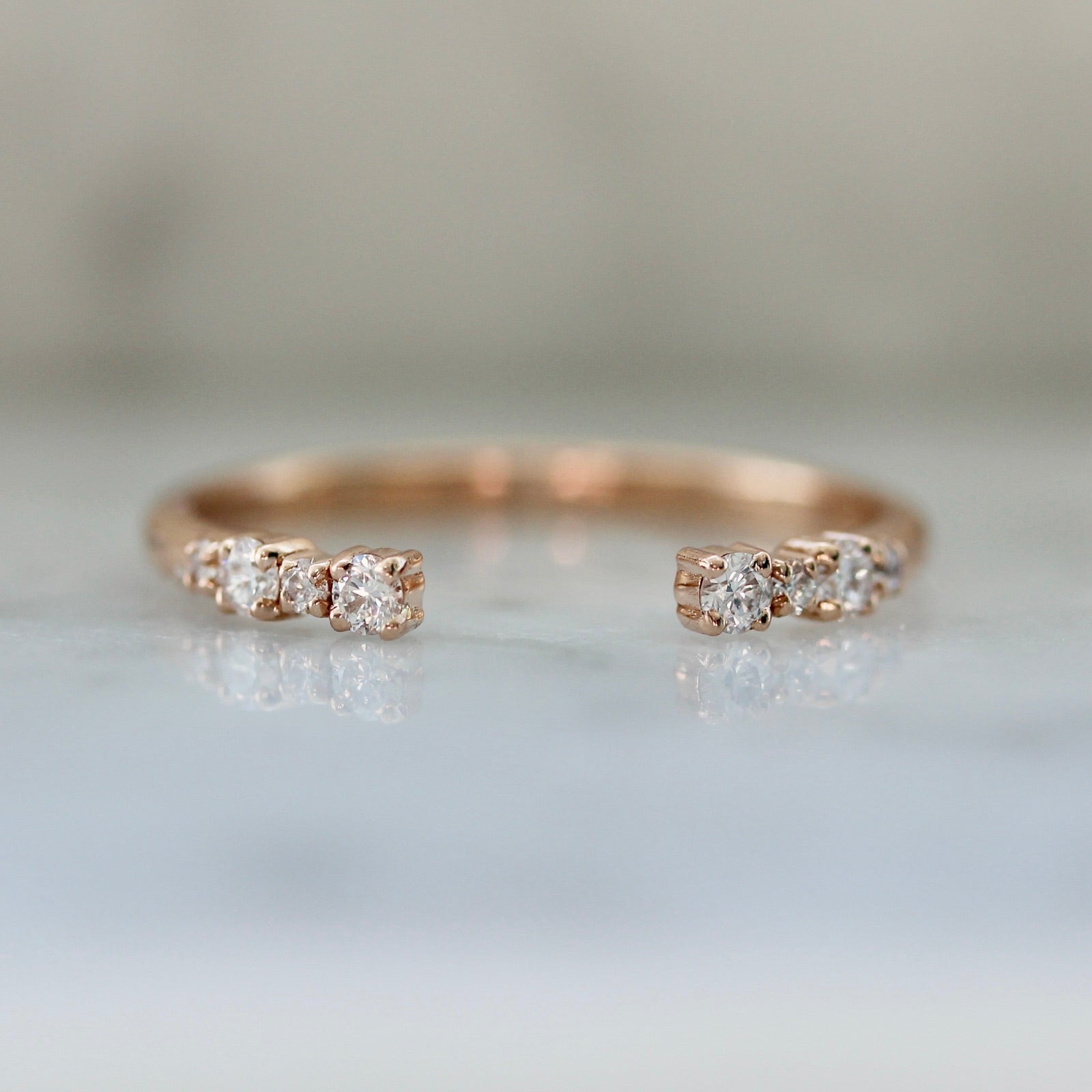 3983 Open Cuff Rose Gold Band