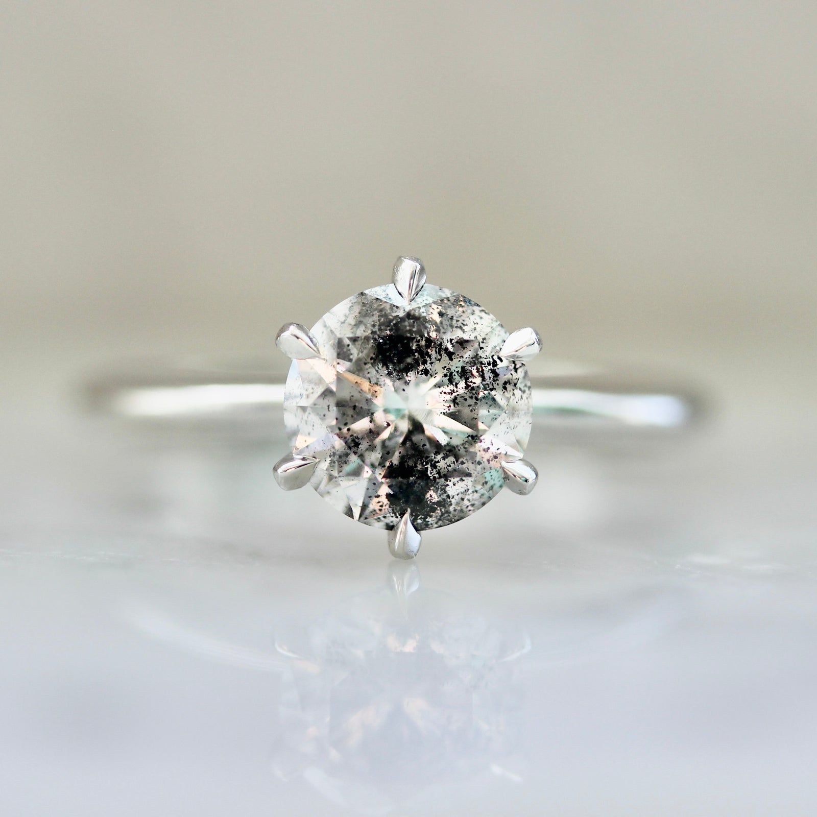 3987 Salt and Pepper Diamond in white gold