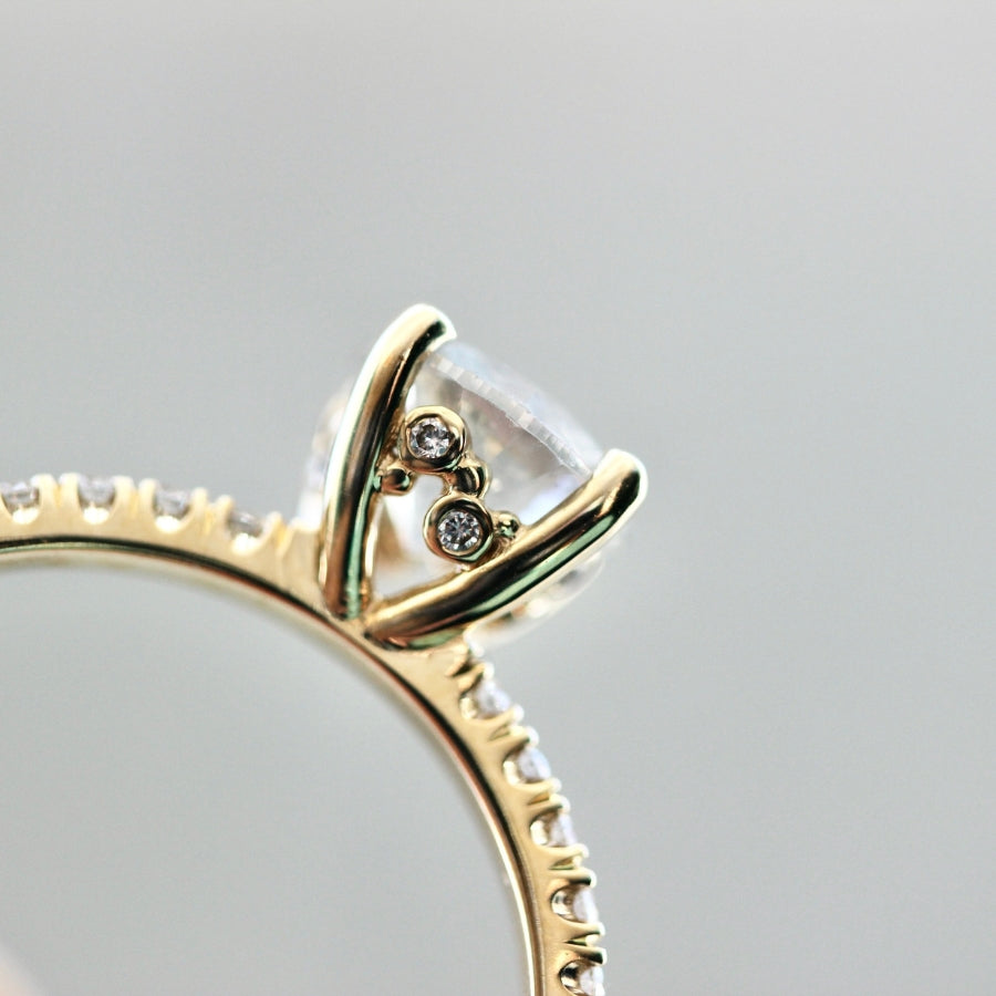 Iria Salt & Pepper Round Brilliant Cut Diamond Ring