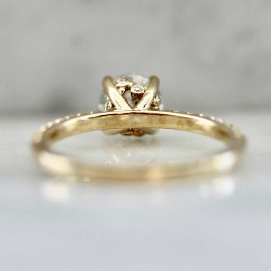 Iria Salt & Pepper Round Brilliant Cut Diamond Ring