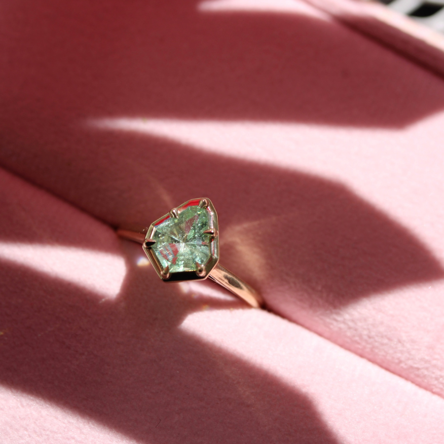 
            Kite Cut Kornerupine Ring