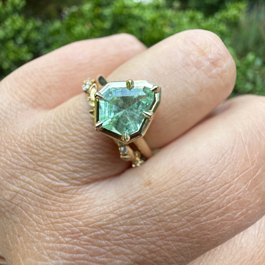 Kite Cut Kornerupine Ring