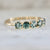 Lake Day Teal Round Brilliant Cut Sapphire Band