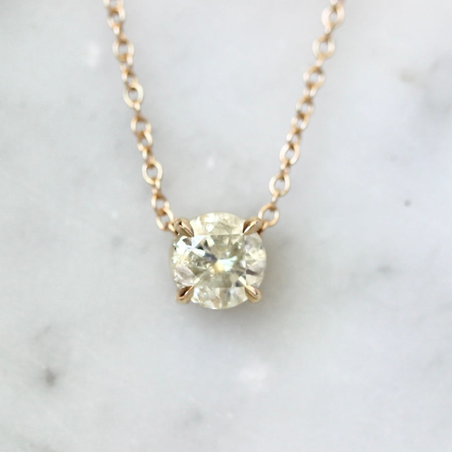 Legacy Salt & Pepper Round Brilliant Cut Diamond Necklace