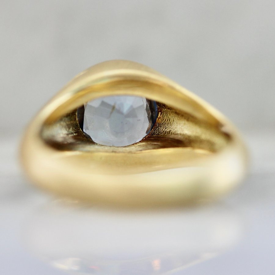 Light Keep Blue-Purple Oval Cut Spinel Ring