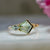 Lime Gelato Geo Rose Cut Montana Sapphire Ring