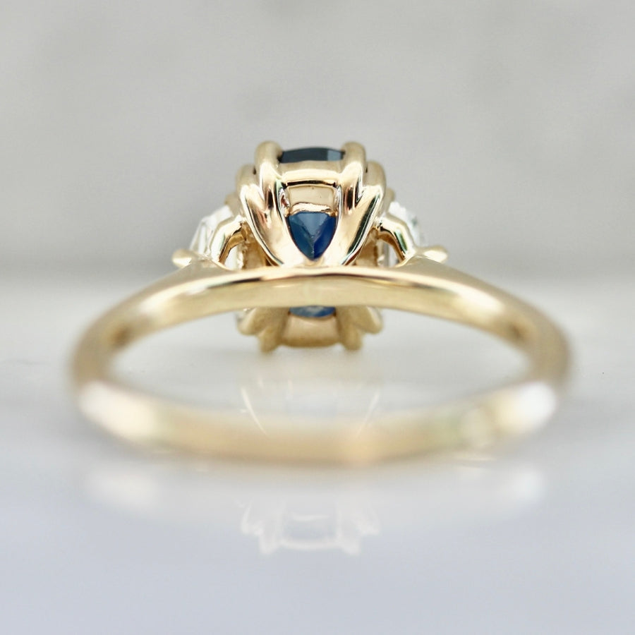 Lola Blue Cushion Cut Sapphire Ring
