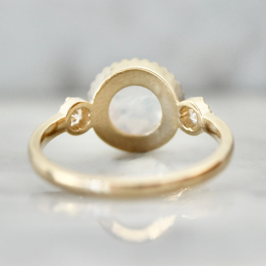 
            Love Potion Round Rose Cut Moonstone Ring