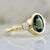 Lucky Charm Green Oval Cut Sapphire Ring