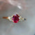 Maraschino Oval Cut Ruby Ring
