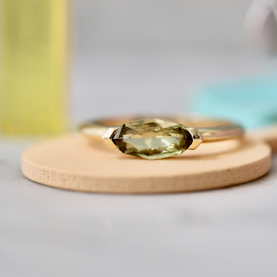 Marquise Cut Chrysoberyl Ring