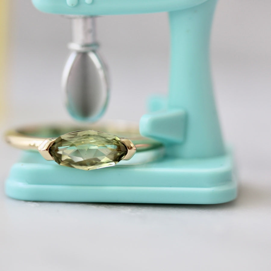 Marquise Cut Chrysoberyl Ring