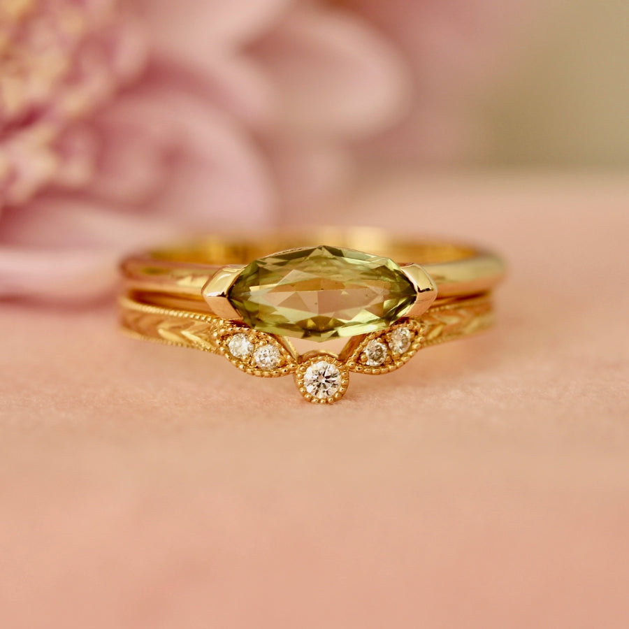 Marquise Cut Chrysoberyl Ring