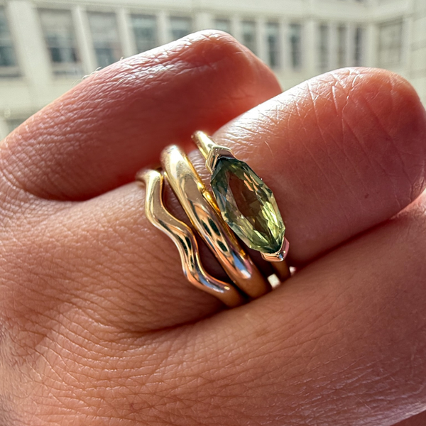 green marquise chrysoberyl