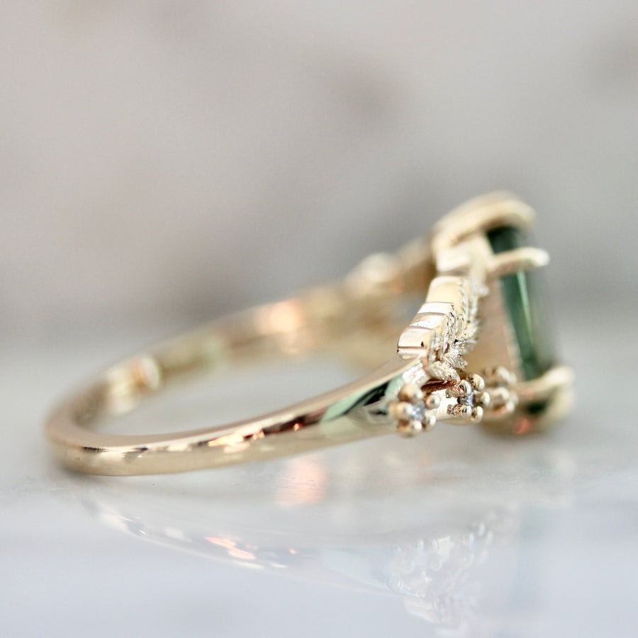 
            Meadowlark Light Green Emerald Cut Montana Sapphire Ring