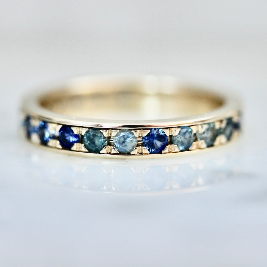 6673 Mixed Sapphire Wedding Band