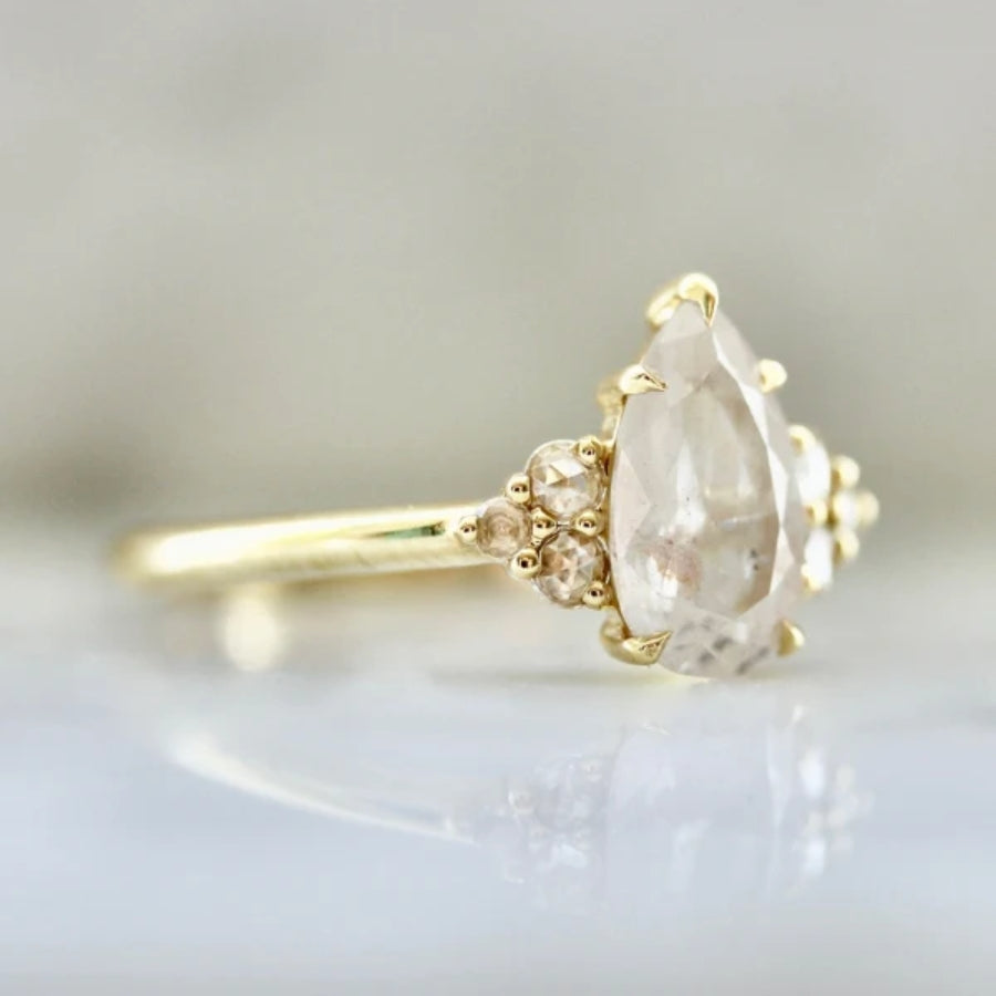 Moon Bay Icy Pear Cut Diamond Ring