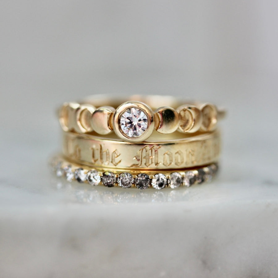 Moon Phase Diamond Ring