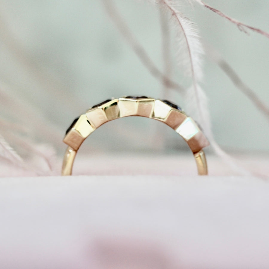 Moonstruck Purple Hexagon Cut Spinel Ring