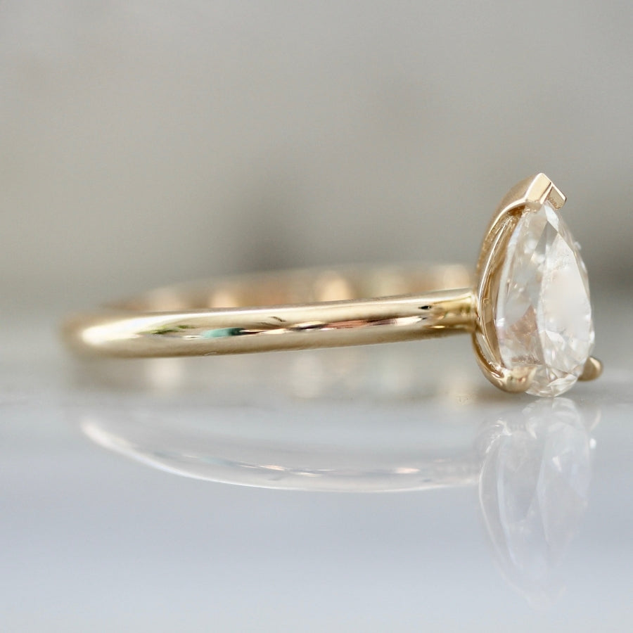 Nude Beach Champagne Pear Cut Diamond Ring