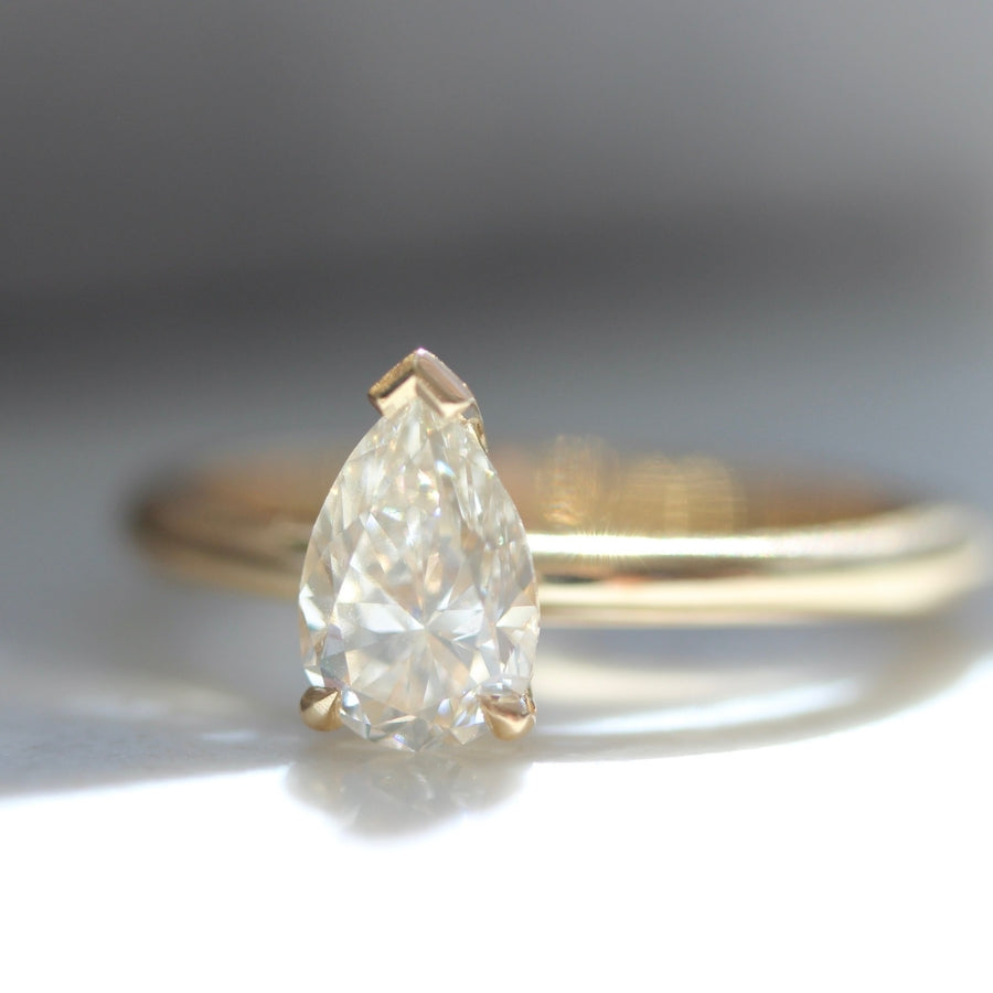 Nude Beach Pear Shaped Champagne Diamond Ring