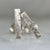 Orion Engraved Diamond Bar Earrings in white gold