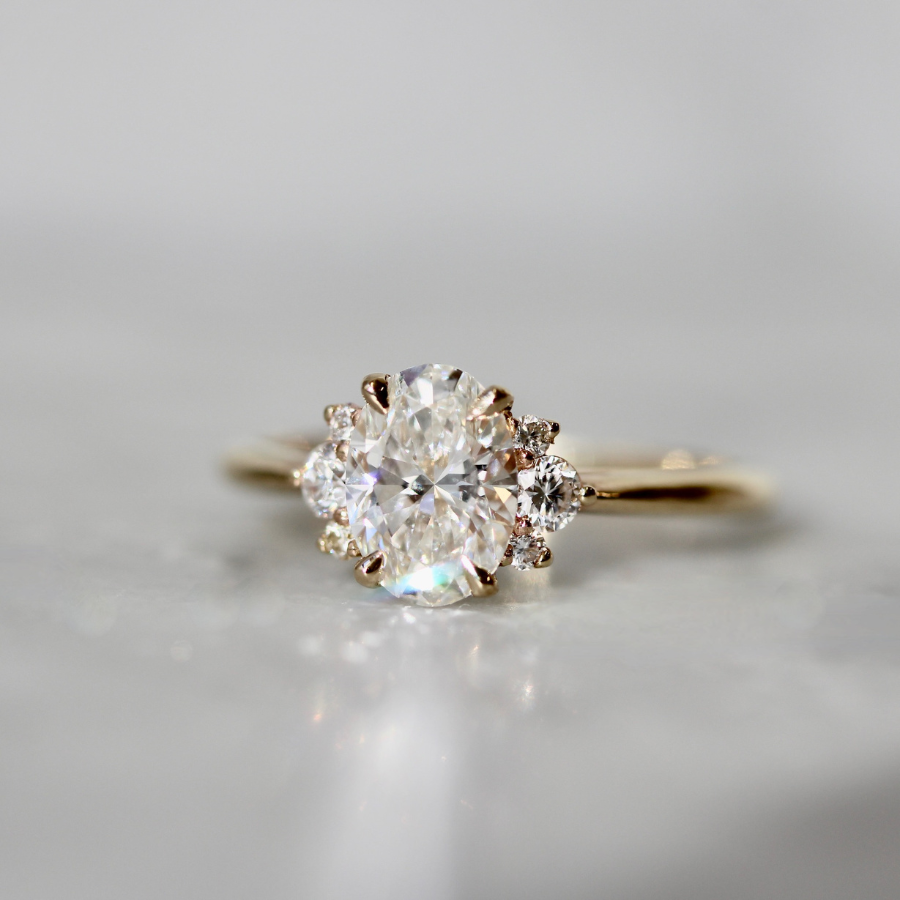 Oval Cut Lab Diamond Ring