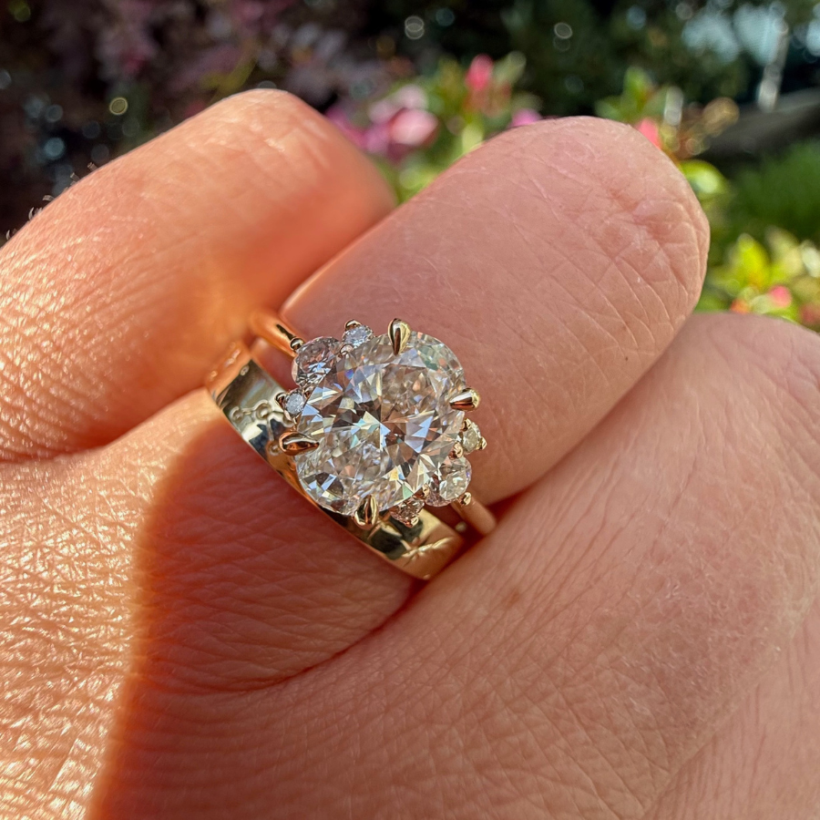 Oval Cut Lab Diamond Ring