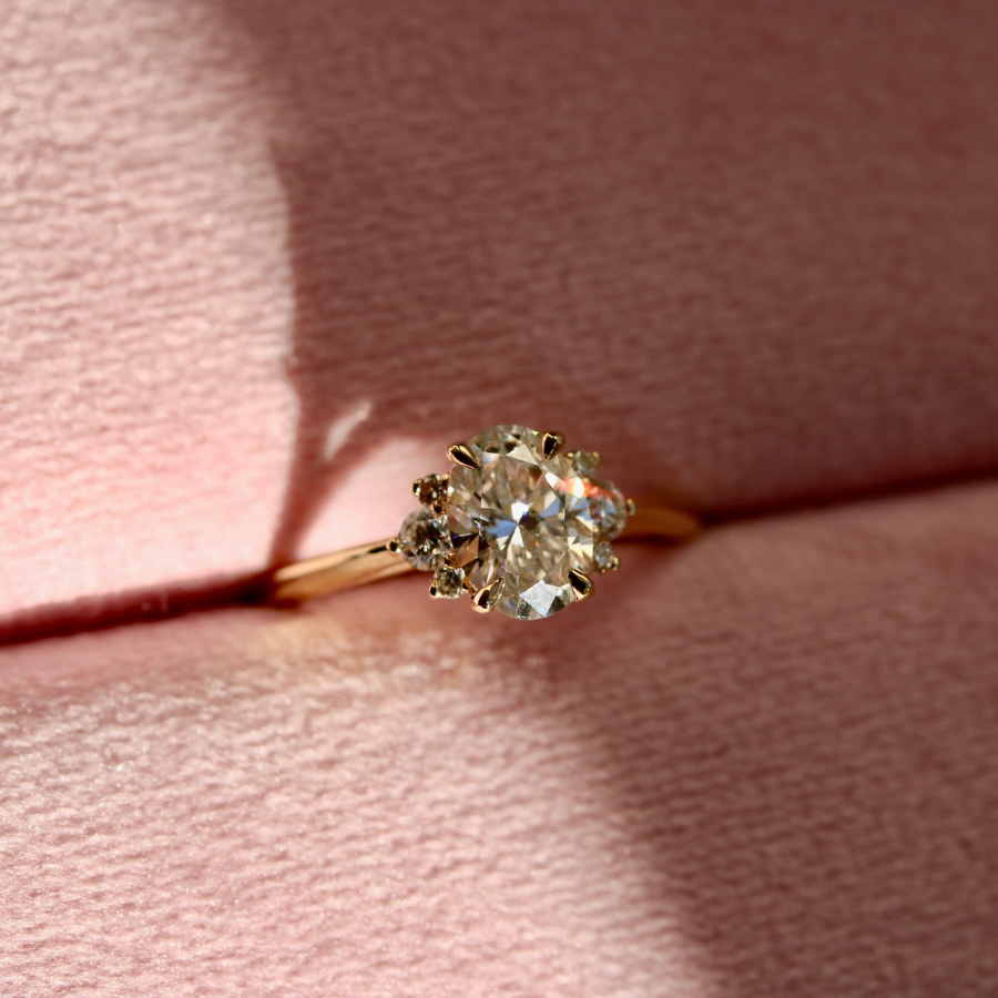 Oval Cut Lab Diamond Ring