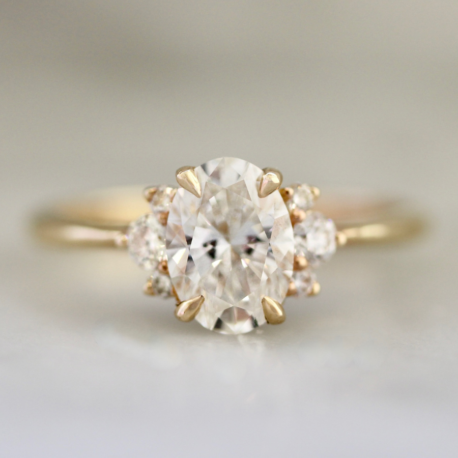 Oval Cut Lab Diamond Ring