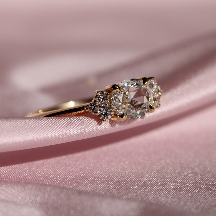  Oval Cut Lab Diamond Ring