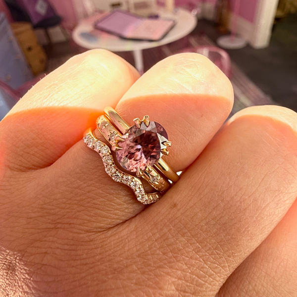 Desert Rose Oval Cut Zircon Ring