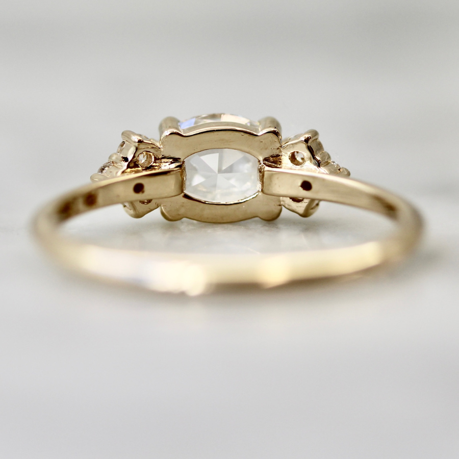 
            Oval Rose Cut Lab Diamond Ring