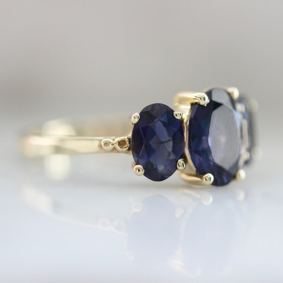 Oval the Moon Violet Iolite Ring