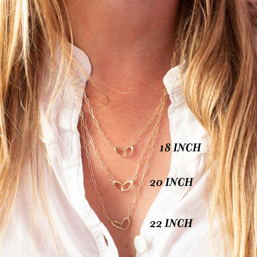 PAPERCLIP CHAIN WITH CHARM CLASP