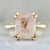 Peach Emerald Cut Sapphire Ring 