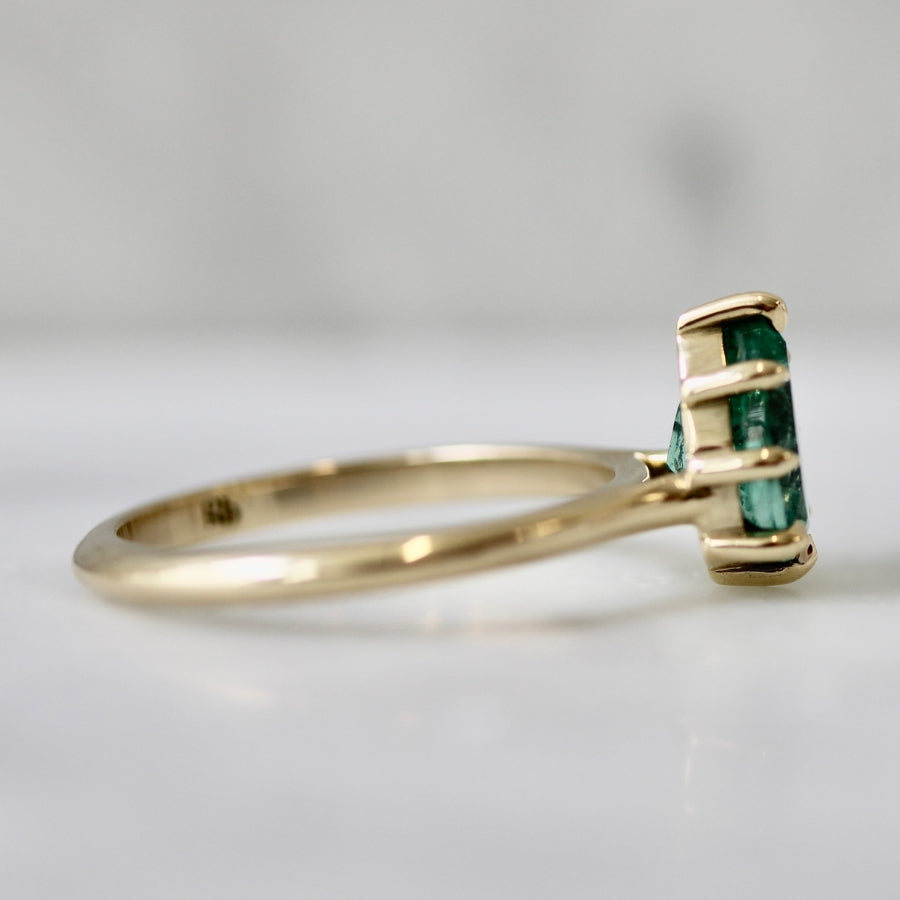 Pear Cut Emerald Ring