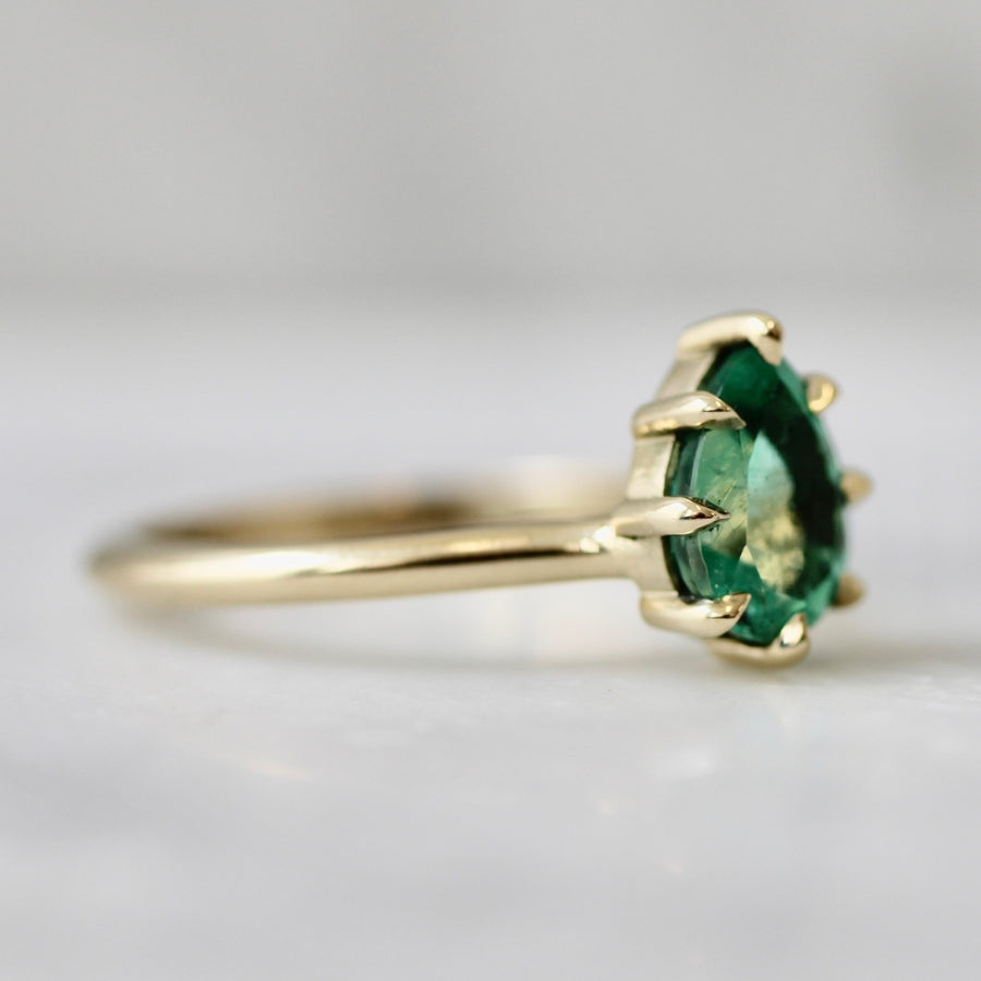 Pear Cut Emerald Ring