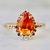 Pear Cut Spessartite Garnet Ring
