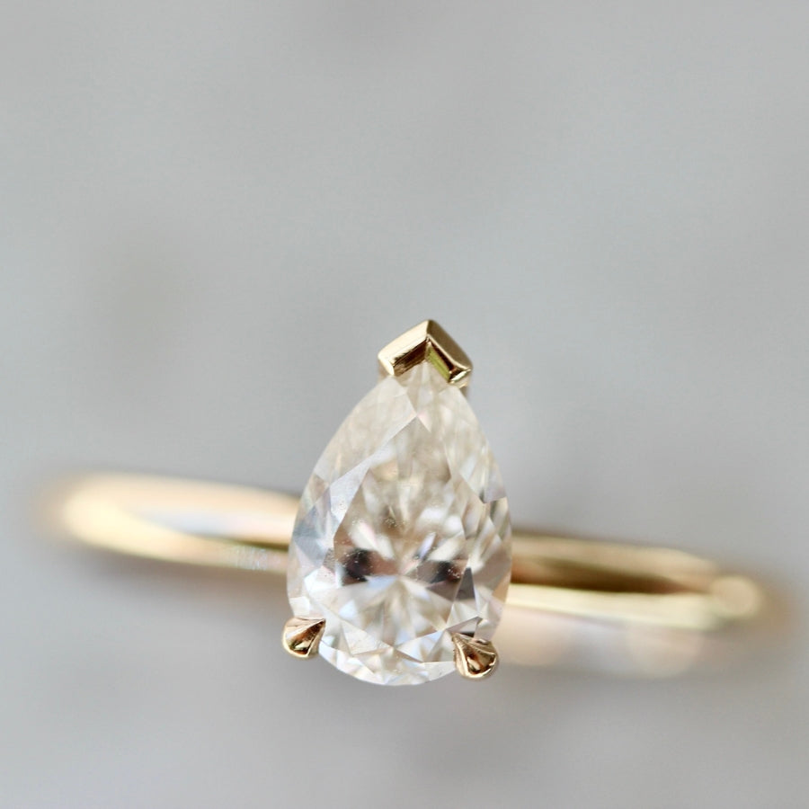 Pear Shaped Champagne Diamond Ring