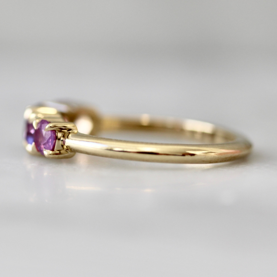 Pink-Purple Mixed Gemstone Band