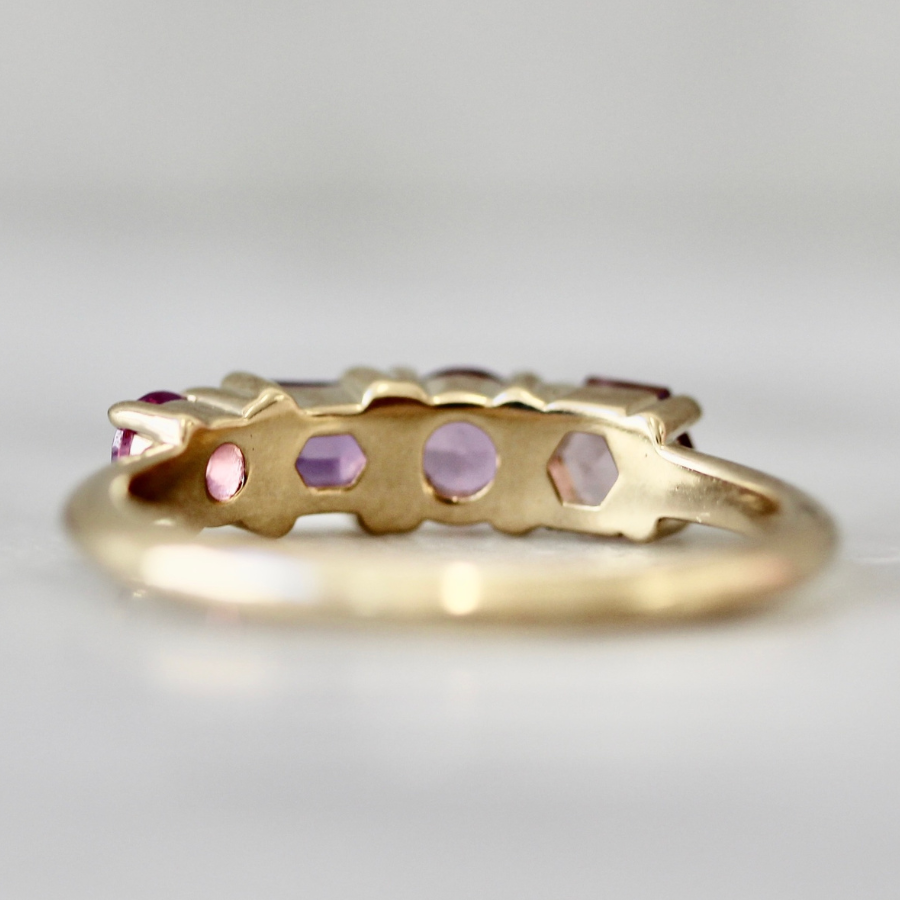 Pink-Purple Mixed Gemstone Band