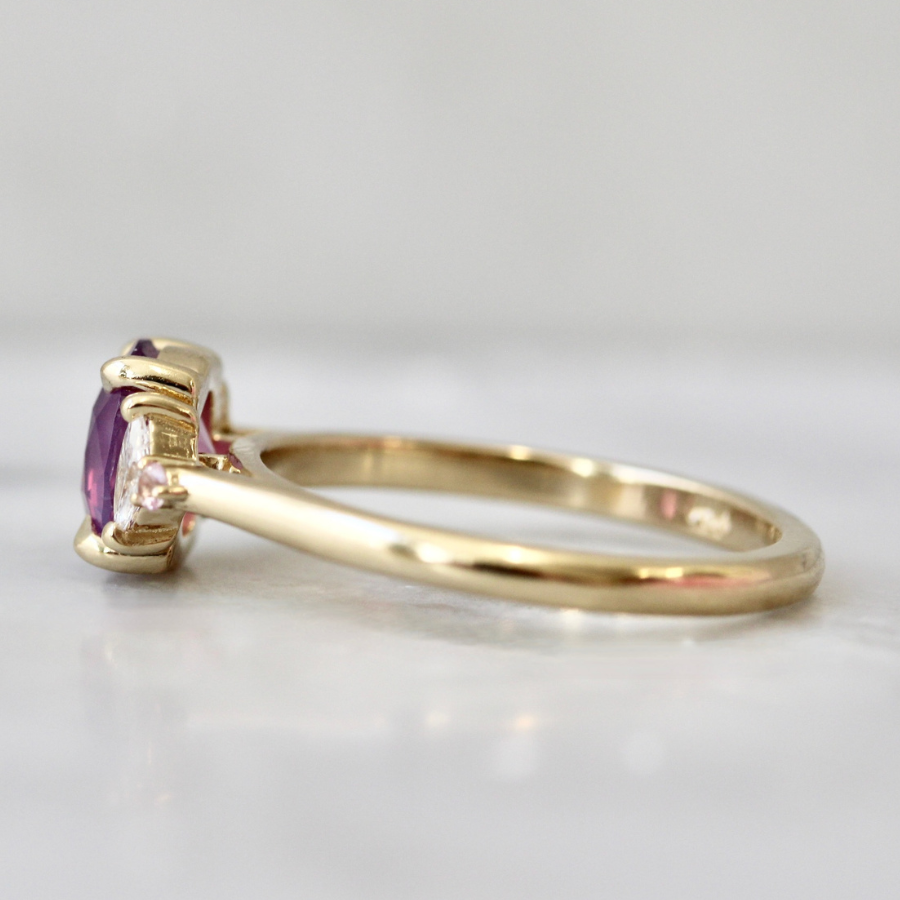 Cushion Cut Pink Sapphire Ring