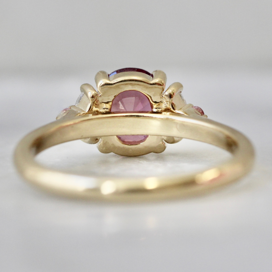 Cushion Cut Pink Sapphire Ring